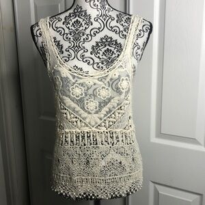 Annianna Lace See Through Tank Top S/M